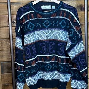 Vintage Michael Gerald Southwestern Knit Sweater | XL